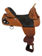 17 Inch Used Hilason Treeless Barrel Saddle Wide Tree