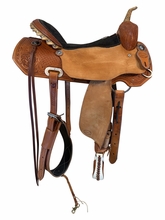 17 Inch Used HR Saddlery Barrel Saddle Medium Tree