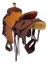 HOLD 2026/03/23c 17 Inch Used HR Saddlery Ranch Saddle Medium Tree 723