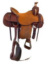HOLD 2026/03/23c 17 Inch Used HR Saddlery Ranch Saddle Medium Tree 723