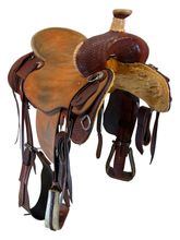 17 Inch Used HR Hud Roberts Saddlery Ranch Saddle Wide Tree 760