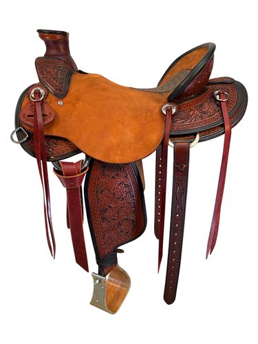 SOLD 2025/09/02e  17 Inch Used HR Hud Roberts Saddlery Wade Ranch Saddle