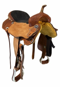 17 Inch Used Hud Roberts Angled Barrel Saddle Medium Tree 727