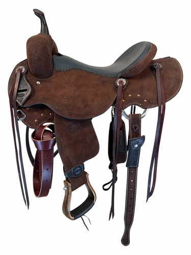 SOLD 2026/04/13   17 Inch Used Jeff Smith Cutting Saddle Wide Tree