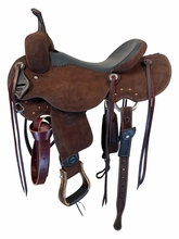 SOLD 2026/04/13   17 Inch Used Jeff Smith Cutting Saddle Wide Tree