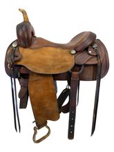 17 Inch Used Jim McNulty Maker Cutting Saddle Medium Tree