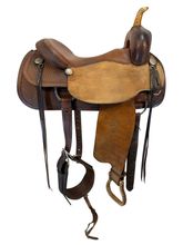 17 Inch Used Jim McNulty Maker Cutting Saddle Medium Tree