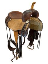 17 Inch Used Jim McNulty Maker Cutting Saddle Medium Tree