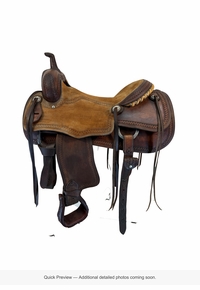 17 Inch Used Martin Saddlery Cutting Saddle Wide Tree