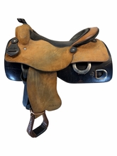 17 Inch Used Miguel Aguilar Training Saddle Wide Tree