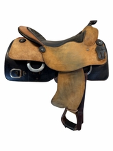 17 Inch Used Miguel Aguilar Training Saddle Wide Tree