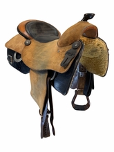 17 Inch Used Miguel Aguilar Training Saddle Wide Tree