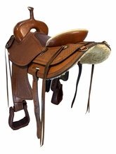 17 Inch Used Montana Pack Saddlery Cutting Saddle Medium Tree