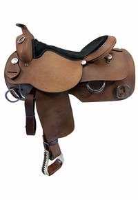 17 Inch Used Rocking R Trainer Saddle Medium Tree 1300