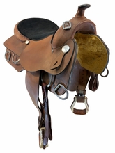 17 Inch Used Rocking R Trainer Saddle Medium Tree 1300