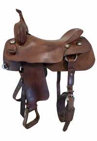 17 Inch Used Rods Troy Cox Maker Cutting Saddle Wide Tree