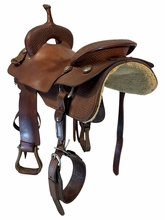 17 Inch Used Rods Troy Cox Maker Cutting Saddle Wide Tree