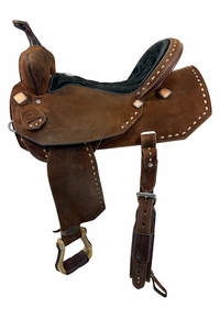 17 Inch Used Shiloh Saddlery Barrel Saddle Extra Wide Tree Jorden Peterson Contender