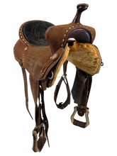 17 Inch Used Shiloh Saddlery Barrel Saddle Extra Wide Tree Jorden Peterson Contender