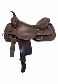 17 Inch Used South Bend Team Penning Saddle Medium Tree 918