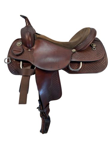 17 Inch Used South Bend Team Penning Saddle Medium Tree 918
