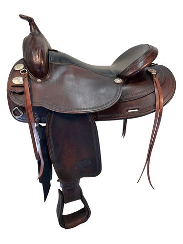 17 Inch Used TexTan Trail Saddle