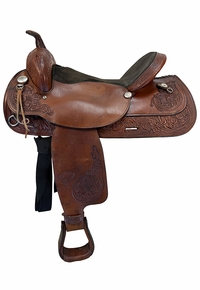 17 Inch Used TexTan Trail Saddle Medium Tree