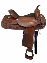 17 Inch Used TexTan Trail Saddle Medium Tree