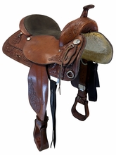 17 Inch Used TexTan Trail Saddle Medium Tree