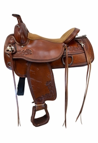 17 Inch Used TexTan Trail Saddle Wide Tree
