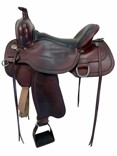 HOLD 2026/10/06e 17 Inch Used TruFit by Circle Y Trail Saddle Medium Flex Tree 5380