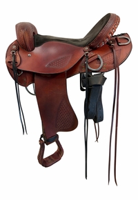 17 Inch Used Wyoming Saddlery Endurance Saddle Wide Flex Tree