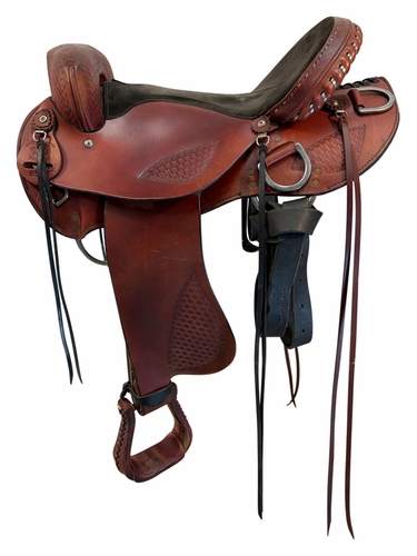 17 Inch Used Wyoming Saddlery Endurance Saddle Wide Flex Tree
