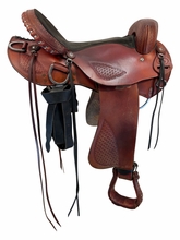17 Inch Used Wyoming Saddlery Endurance Saddle Wide Flex Tree