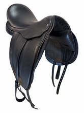 18.5Inch Used Equine Inspired Frank Baines Dressage Saddle Medium Tree Aires de Haute