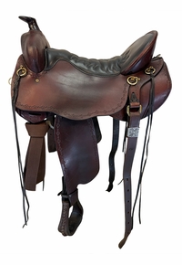 18.5Inch Used Tucker Black Mountain Trail Saddle Medium Tree 261