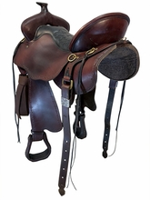 18.5Inch Used Tucker Black Mountain Trail Saddle Medium Tree 261