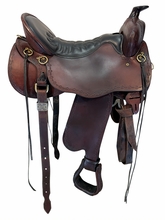 18.5Inch Used Tucker Black Mountain Trail Saddle Medium Tree 261
