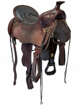 18.5Inch Used Tucker Black Mountain Trail Saddle Medium Tree 261