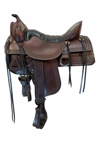 18.5Inch Used Tucker Old West Trail Saddle Wide Tree 277