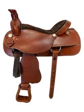 18 Inch Used American Barbed Wire Brazo Roping Saddle 198
