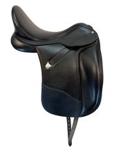 18 Inch Used Bates Dressage Saddle 2X Wide Tree