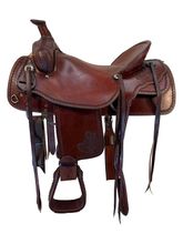 18 Inch Used Breakin Wind Saddlery Roping Saddle Medium Tree