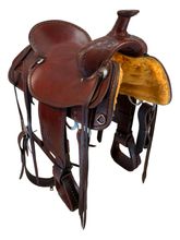 18 Inch Used Breakin Wind Saddlery Roping Saddle Medium Tree
