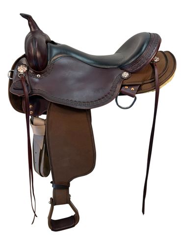 18 Inch Used Circle Y High Horse Daisetta Cordura Trail Saddle Wide Tree 6914
