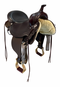 18 Inch Used Circle Y High Horse Rosebud Cordura Trail Saddle Wide Tree 6918