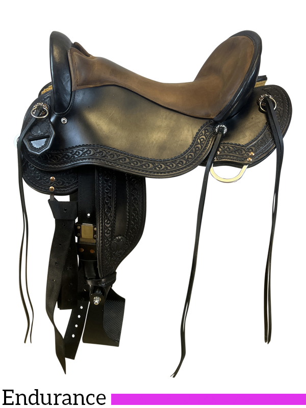 18 Inch Used Circle Y Horse Tack World Endurance Flex Trail Saddle 5296