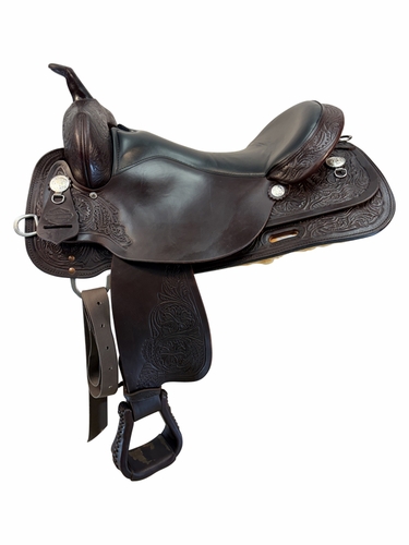 18 Inch Used High Horse By Circle Y Mineral Wells Trail Saddle Wide Tree 6812