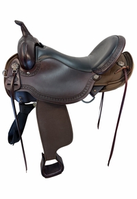 18 Inch Used High Horse By Circle Y Rosebud Cordura Trail Saddle Wide Tree 6918