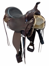 18 Inch Used High Horse By Circle Y Rosebud Cordura Trail Saddle Wide Tree 6918